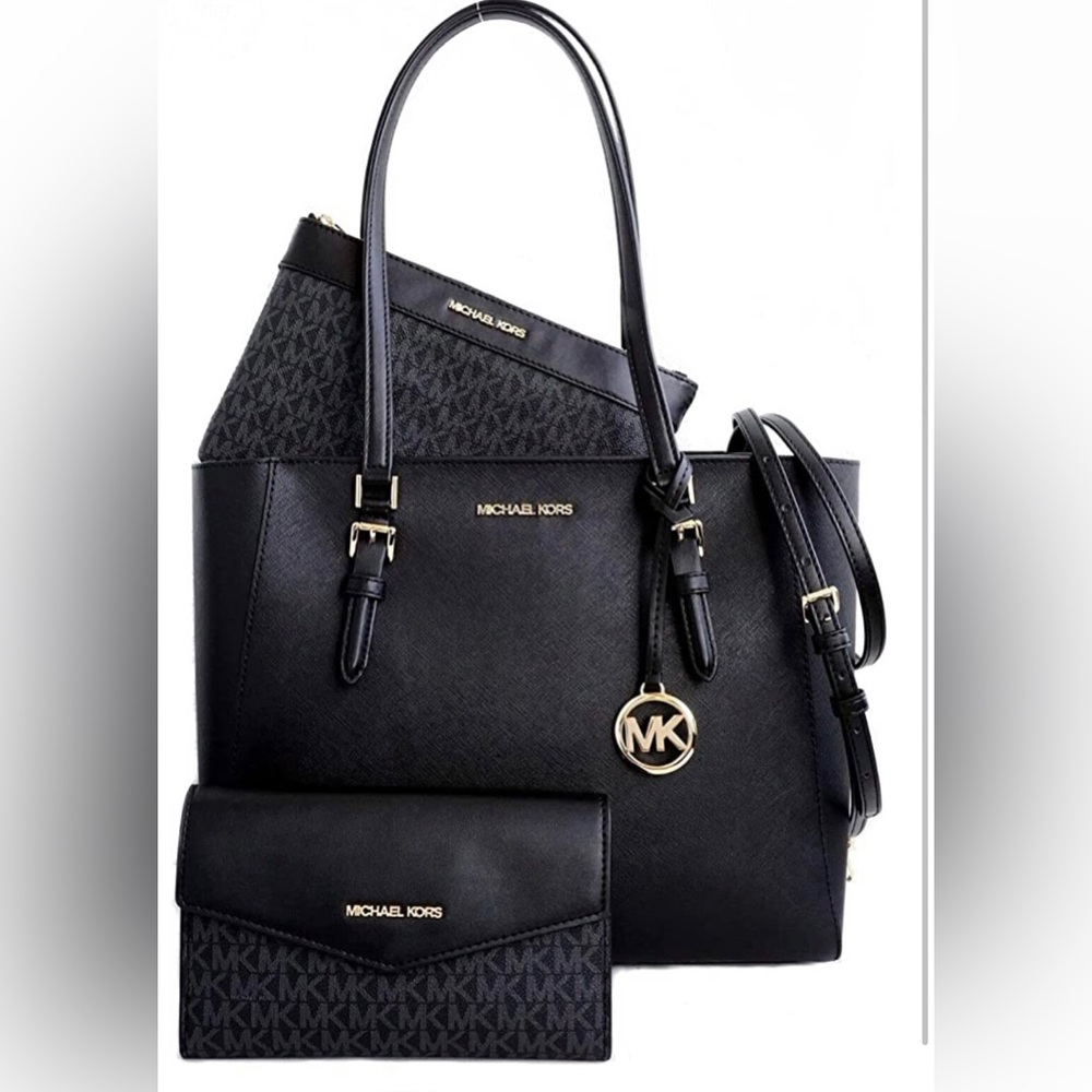 BRAND NEW MiCHAEL KORS CHARLOTTE LARGE 3 in 1 LEATHER CROSSBODY HANDBAG